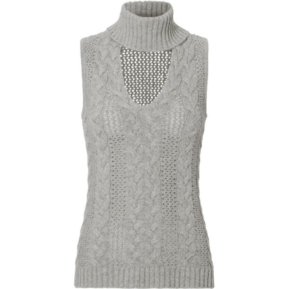 Intermix Cut Out Sleeveless Sweater